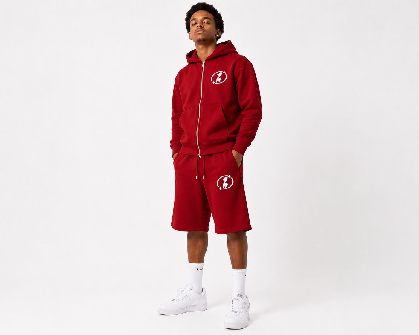 Silent Truth Zip up hoodie and short set  (PRE ORDER)